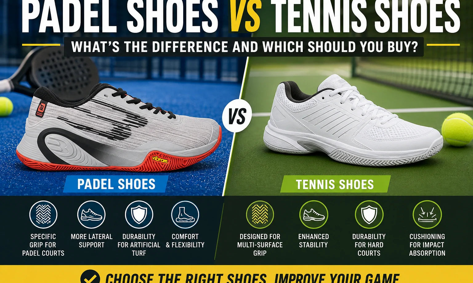 Padel Shoes vs Tennis Shoes Key Differences & Which to Buy in 2026