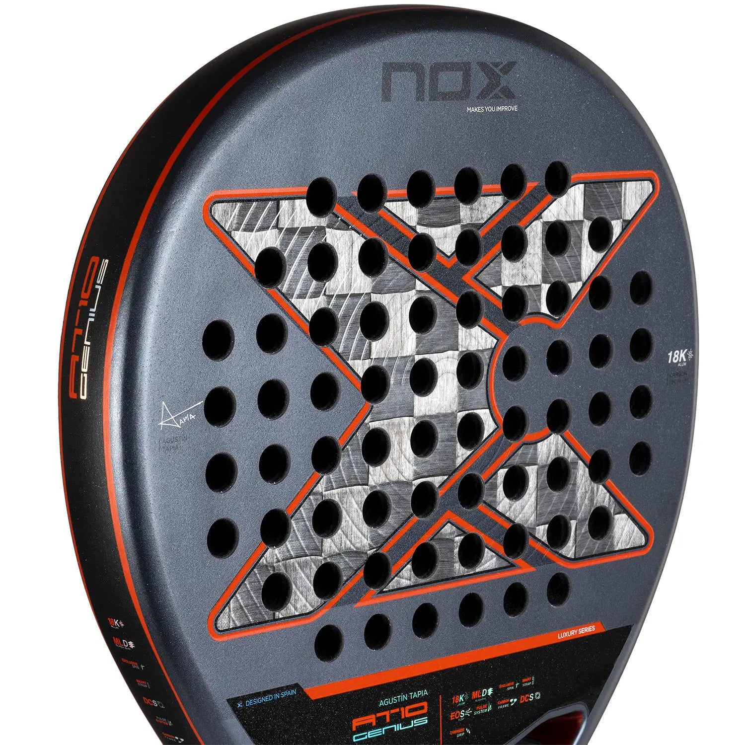 Nox Genius 18K Alum by Agustin Tapia Padel Racket