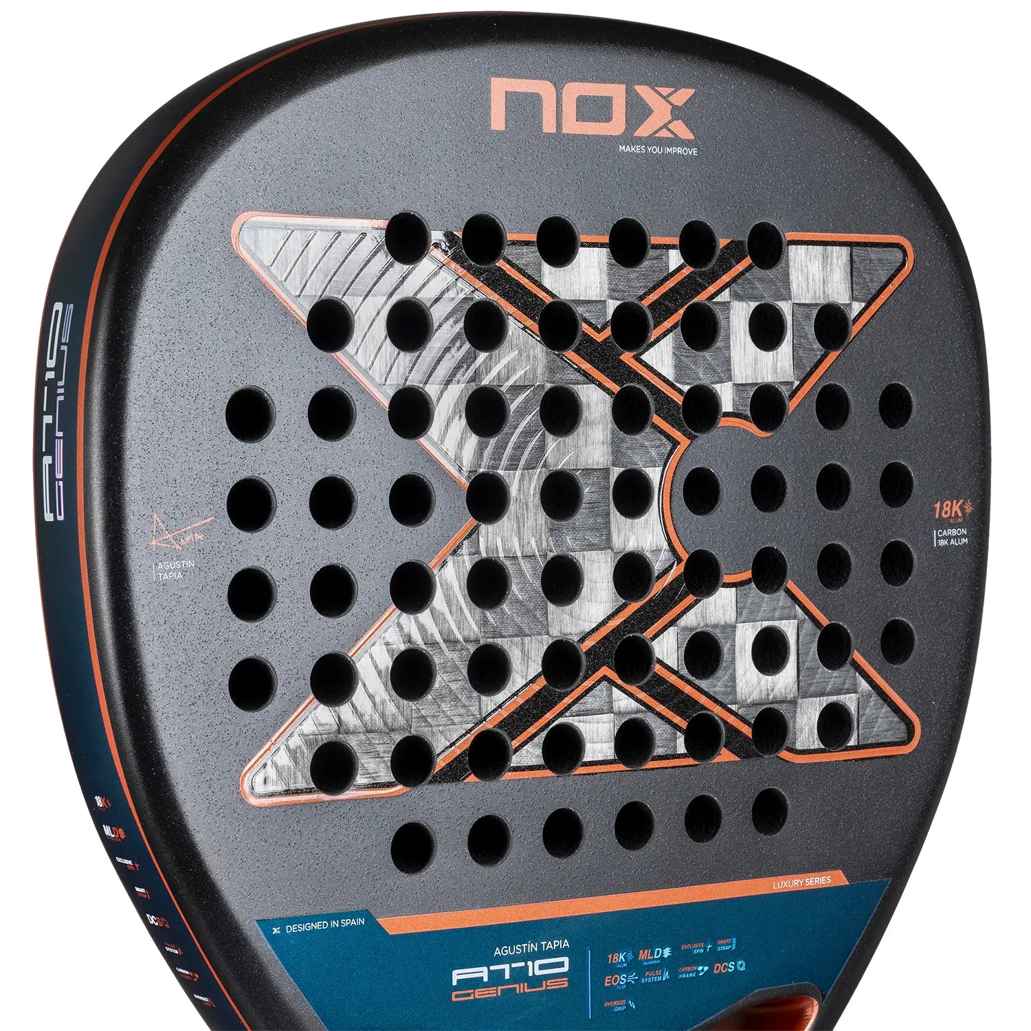 Nox Genius Attack 18K Alum by Agustin Tapia Padel Racket