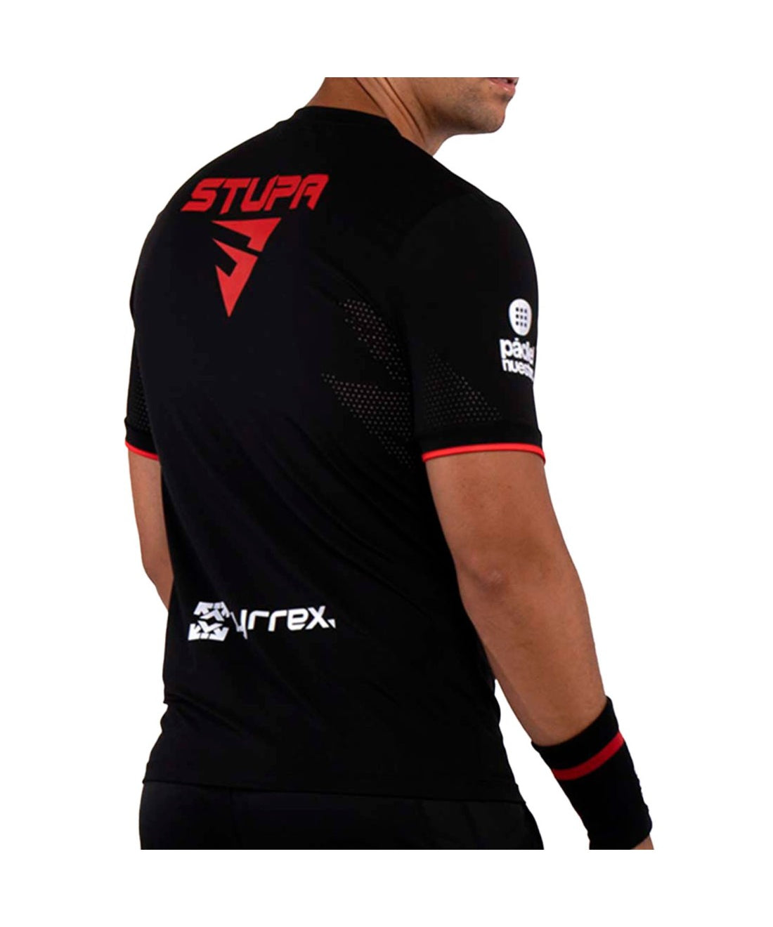 Siux Electra Stupa FW23 men’s black padel t-shirt close-up
