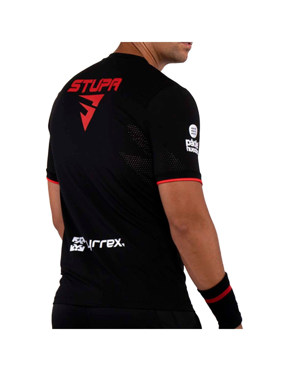 Siux Electra Stupa FW23 men’s black padel t-shirt close-up
