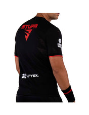 Siux Electra Stupa FW23 men’s black padel t-shirt close-up