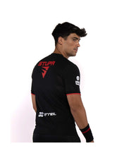 Siux Electra Stupa FW23 men’s black padel t-shirt side view