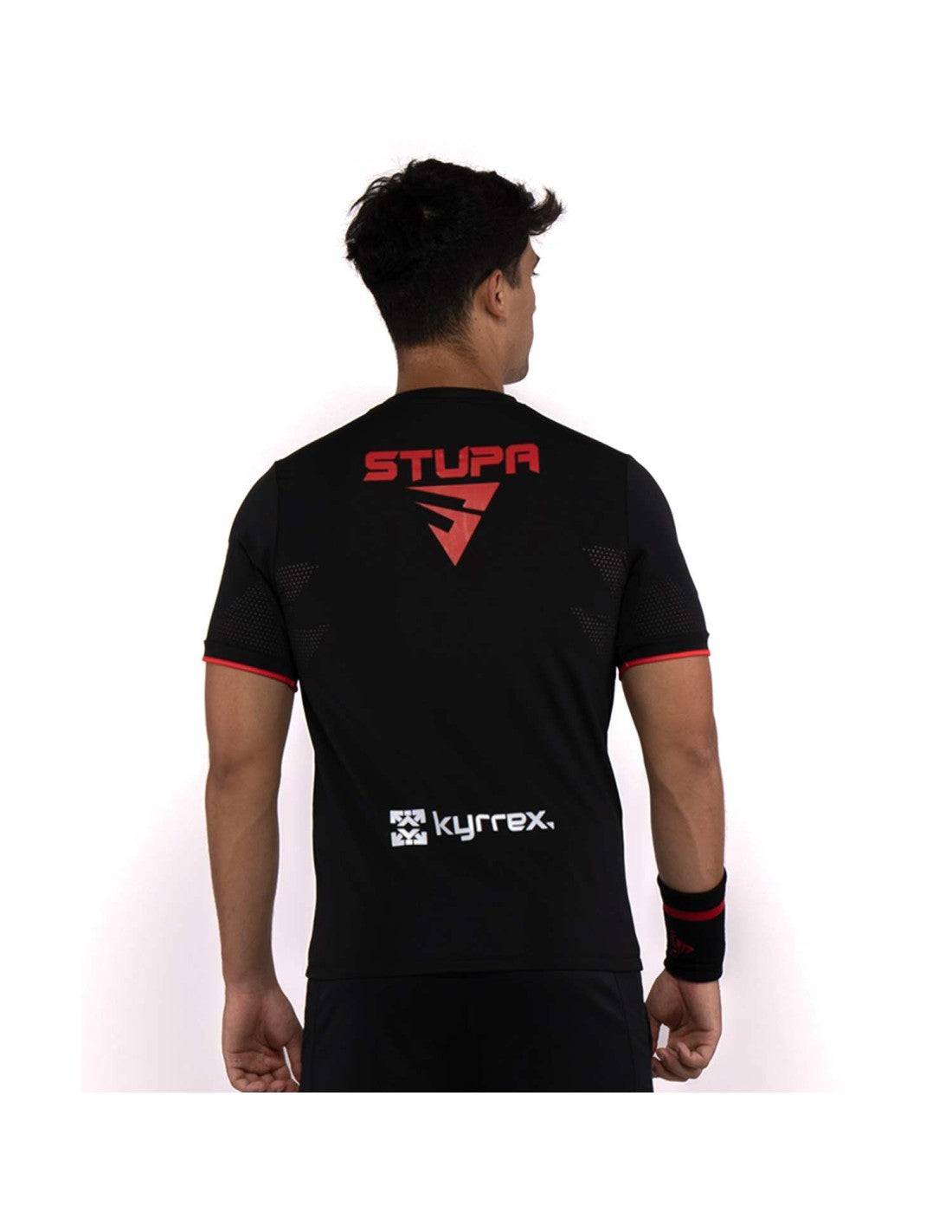 Siux Electra Stupa FW23 men’s black padel t-shirt back view