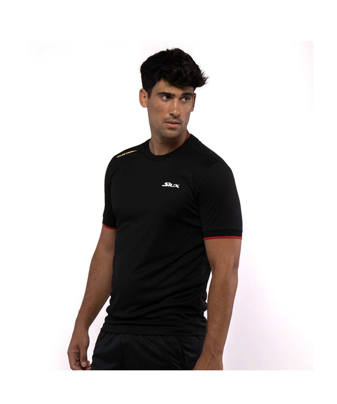 Siux Electra Stupa FW23 men’s black padel t-shirt front view