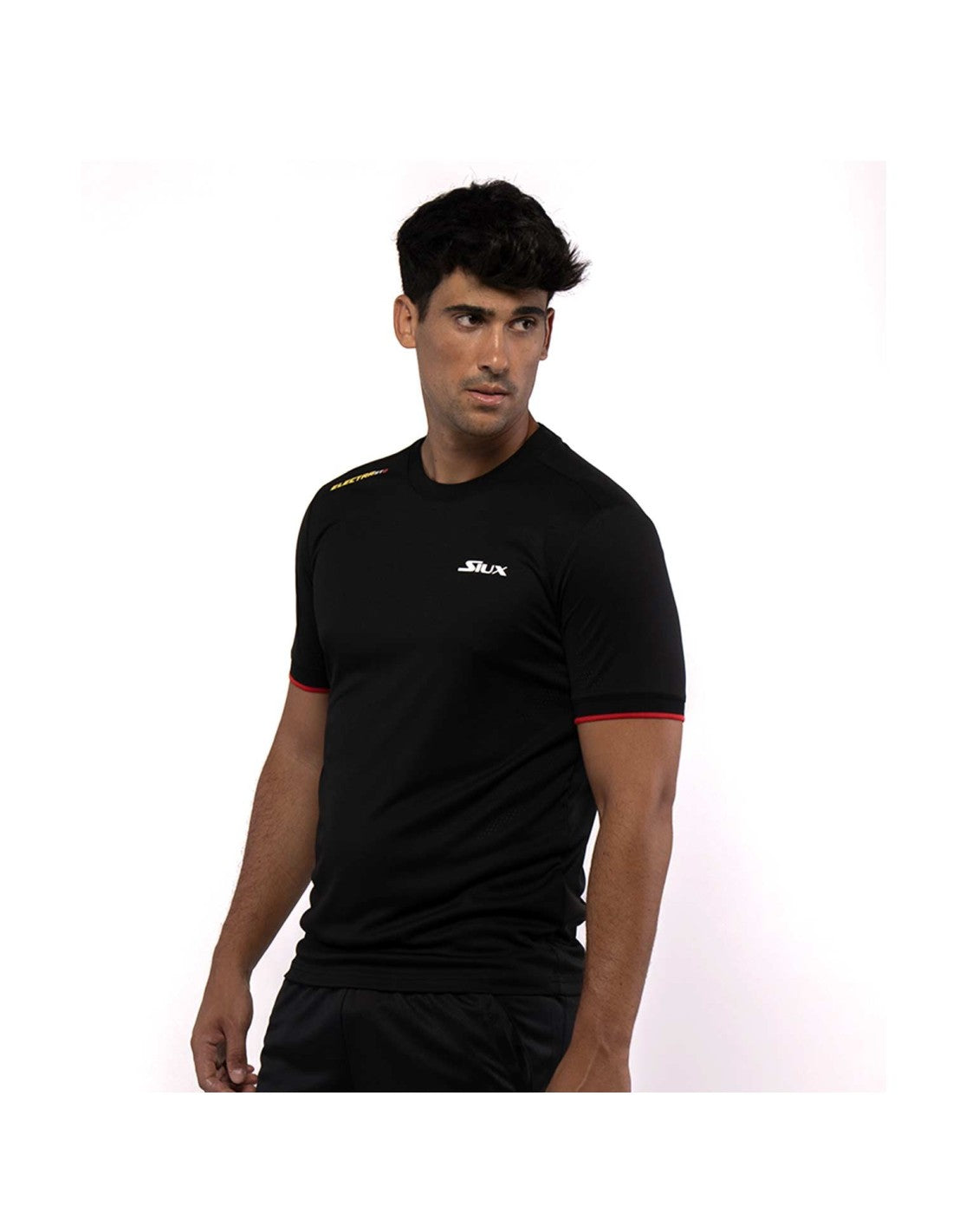 Siux Electra Stupa FW23 men’s black padel t-shirt front view