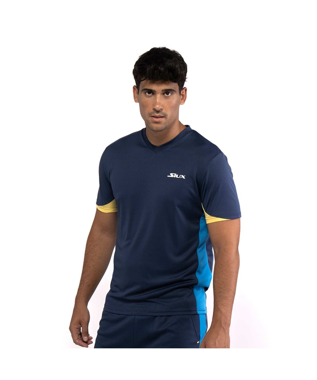 Siux Diablo Sanyo FW23 men’s padel t-shirt model standing view