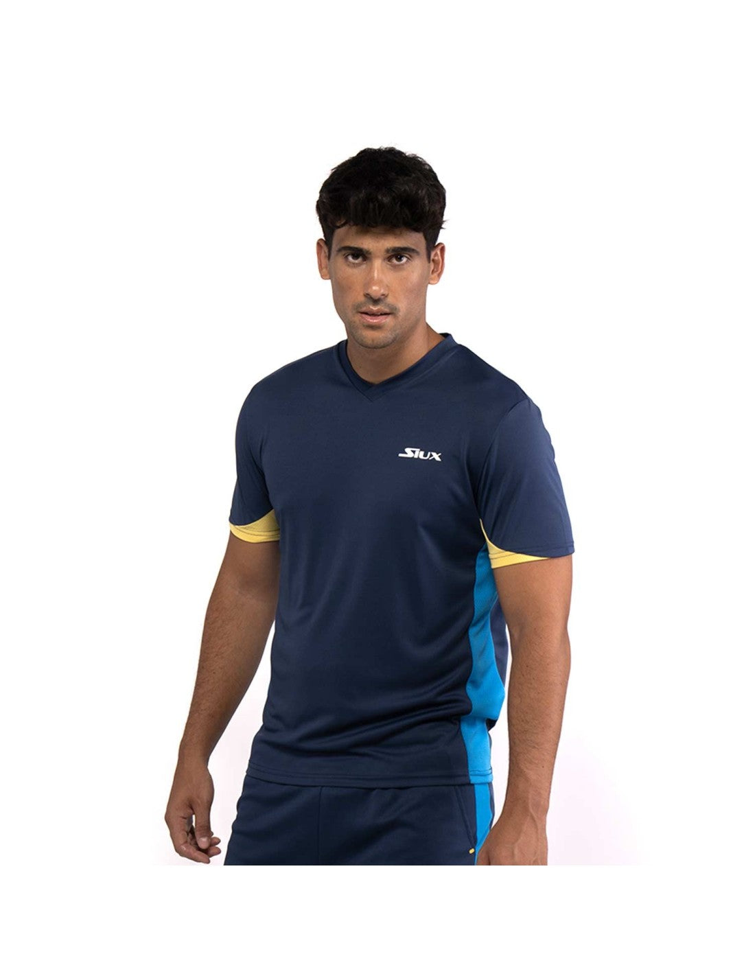 Siux Diablo Sanyo FW23 men’s padel t-shirt model standing view